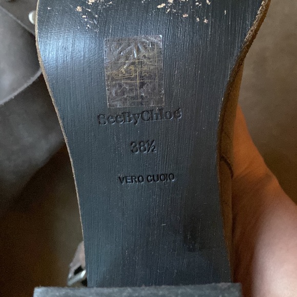 See by Chloe Fawn Suede and Nickel Grommet Ankle Booties - Picture 10 of 14